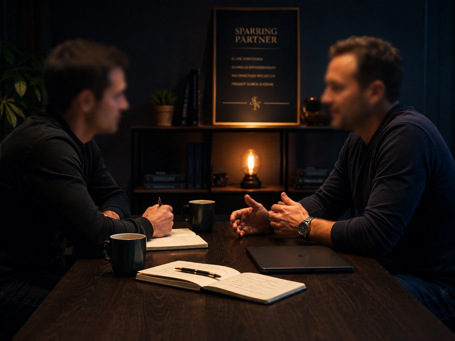 Coaching-Gespräch am Tisch